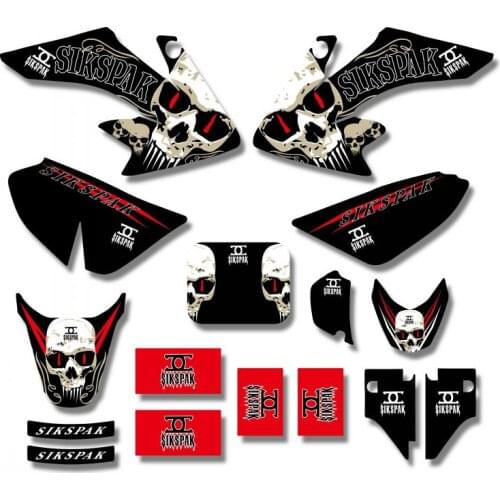H2CNC GRAPHICS & BACKGROUND DECAL STICKER Kits For Honda CRF50 CRF 50 Pit Bike