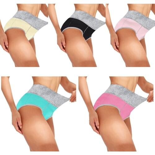 5 pcs/Lot Girls Cotton Underwear Soft Breathable Briefs Young Girl Panties Women Solid Color Patchwork Briefs Panties Underwear