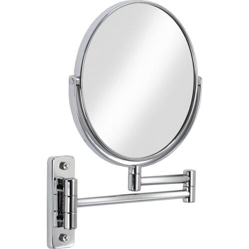 Chrome Bathroom 1X 3X Magnification HD Glass Two-Sided Swivel Wall Mount Mirror 8-Inch cosmetic mirror,360 degree rotation