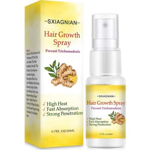 Fast Hair Growth Dense Regrowth Ginger Serum Oil Anti Loss Thicker Hair Regrowth Ginger Spray Ginger Spray Hair Rapid Growth