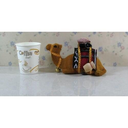 17x7x10cm simulation prone camel model ,polyethylene&furs camel handicraft prop,home decoration gift a1029