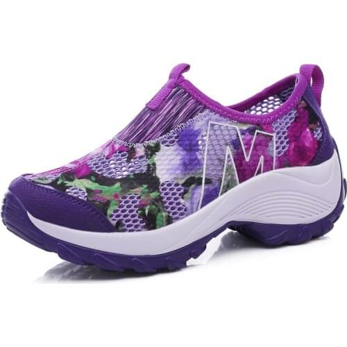 COWCOM Summer Womens Outdoor Casual Shoes Cloth Breathable Shoes Sports Casual Shoes Female Fashion Sneakers Women CYL-1609