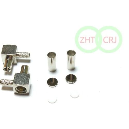 600pcs brass TS9 Male Plug Right Angle Crimp RG174 RG316 LMR100 RF Connectors