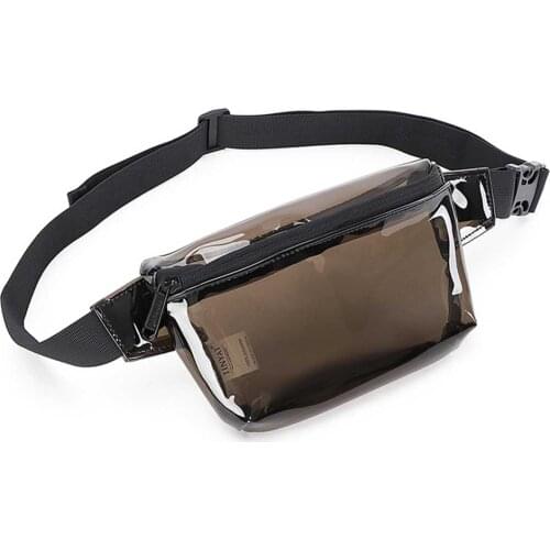 Unisex Lightweight Chest Bag for Traveling/Party Wear-resistant Fashion Fanny Pack Casual Style PVC Solid Color Waist Pack