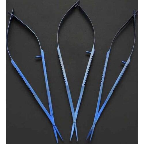 Microscopic Instruments 12.5 cm Micro Scissors Inner Barrier Cut Quality Titanium Alloy Scissors Hand Surgery Membranous Envelo