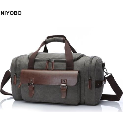 Multifunctional Men Travel Bags Large Capacity Women Luggage Duffle Bags Vintage Leather Canvas Weekend Bags Shoulder Bag Bolsa
