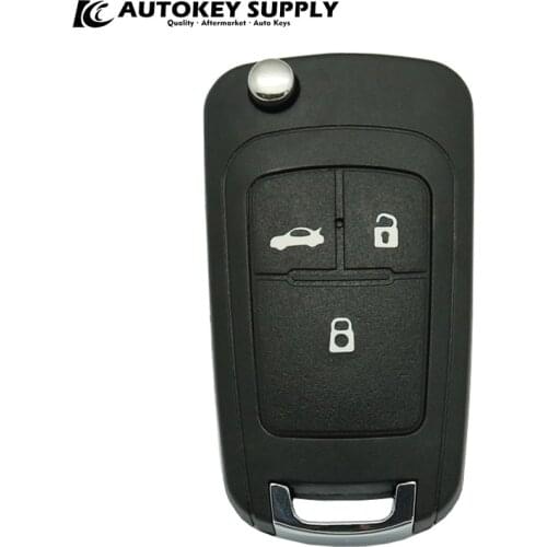 Modified For Chevrolet 3 Button Remote Flip Car Key Shell (Without Blade) AutokeySupply AKGMF113