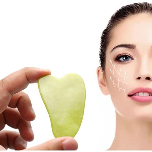 Natural Green Jade Stone Gua sha Massage Tool for face SPA Therapy Massager gouache Stone Antistress Body Scraping Board