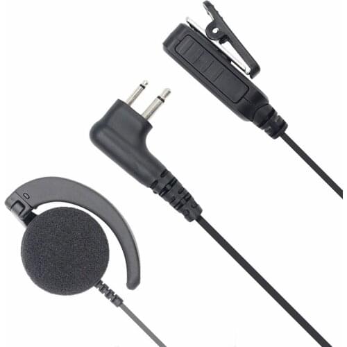 Earpiece Coil Wire Walkie Talkie Swivel C Shape Headset with Mic PTT for Motorola Two Way Radio CP88 CP100 CP200D CLS1110 DTR620