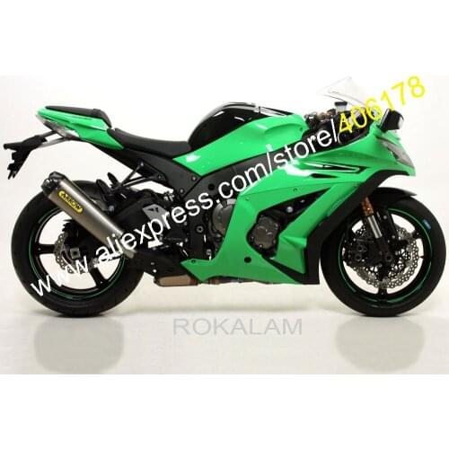 Green Black For Kawasaki Ninja ZX-10R ZX 10R 2011 2012 2013 2014 2015 ZX10R ZX-10R ABS Fairing Kit (Injection Molding)