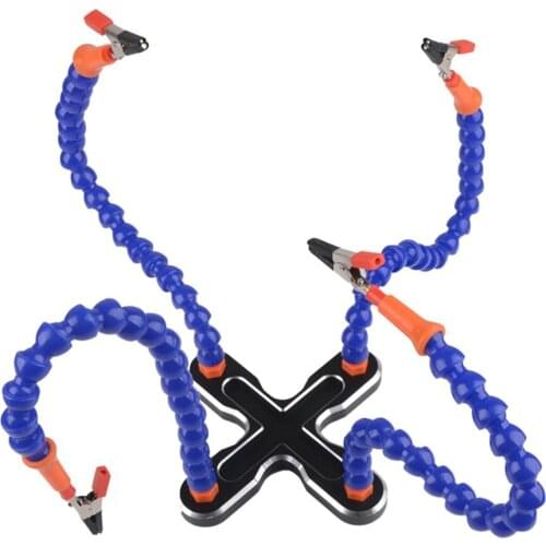 Tool Soldering Station With 4pc Flexible Arms Soldering Iron Holder Third Helping Hand Tool Welding Tool