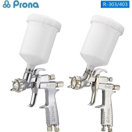 Prona R-303/R-403 Gravity Feed Manual Spray Gun With Cup,Pneumatic Tool Sprayer Painting Pistol Compressor Spray Gun