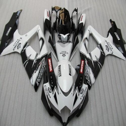 Full Fairing Kit ABS Bodywork Fairing Kit for SUZUKI GSX-R 600 750 2008 2009 2010 GSXR Matte white black 08 09 10 K8