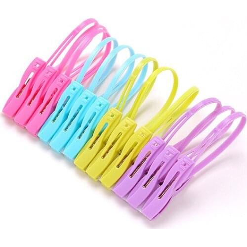 Popular 12 pcs in Each BoxClothespin Windproof Sun Clothespin Sub-Travel Plastic Clip Clothes Clip Household items