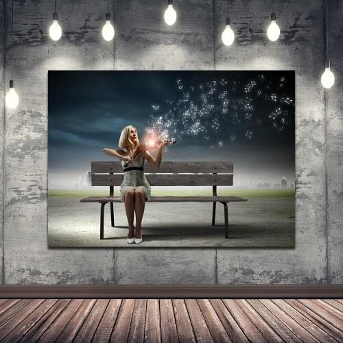 Canvas Poster Violin Notes Wall Art Painting Posters and Prints Nordic Wall Pictures for Home Decor No Framed