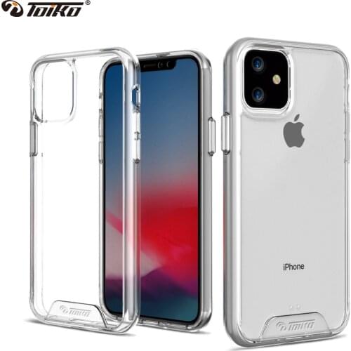 TOIKO Chiron Clear Protective Cases for iPhone 11 Shockproof Bumper Shell iPhone 11 Pro Max Hybrid Hard PC Soft TPU Back Covers