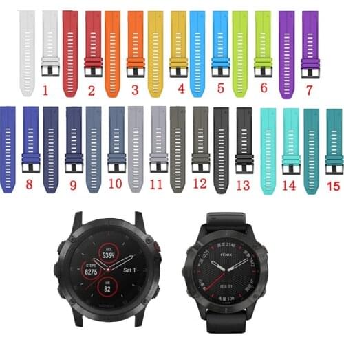 26mm Silicone Watchband For Garmin Fenix 5X Plus 6X pro 3 HR Quick Release Easy Fit Band Strap