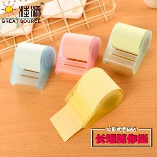 Roll Note Sticker With Portable Dispenser Extra 3 Color Memo Pad Roll(4PCS)
