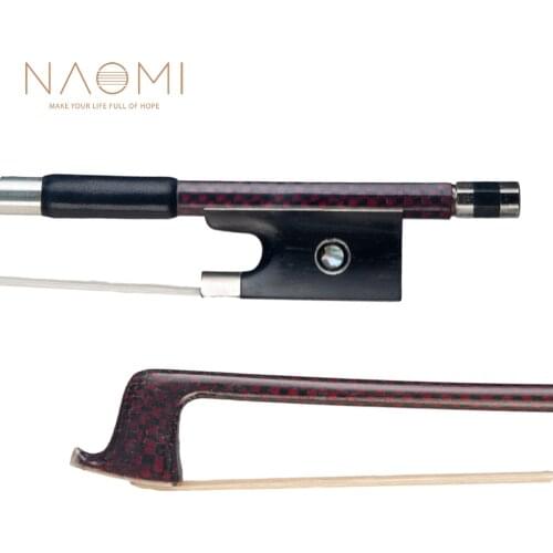 NAOMI Advanced 4/4 Size Violin/ Fiddle Bow Carbon Fiber Bow Grid Carbon Fiber Stick Ebony Frog W/ Classic Paris Eye Inlay