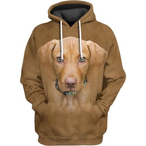 CLOOCL Pet Vizsla Men Hoodies Pets Dogs Animal Pockets Sweatshirts Long Sleeve Pocket Casual Streetwear Men Hoodie