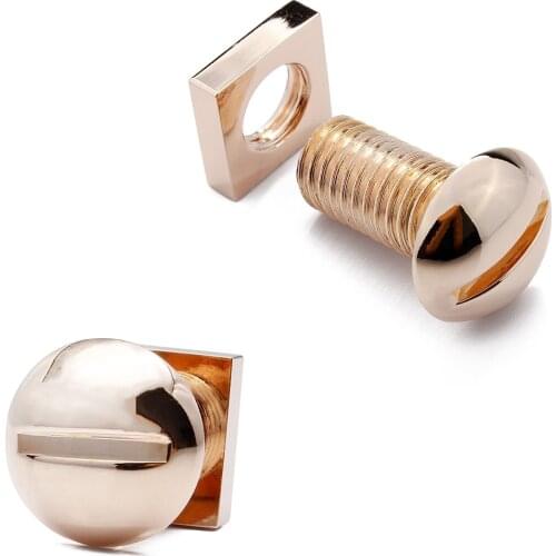 Rose Gold Screw Cufflinks HAWSON Fashion Mens Cuff links Jewelry Accessory With Velvet Bag