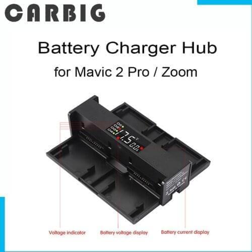 4 in 1 Battery Charging Hub For DJI Mavic 2 Pro Zoom Drone Portable Intelligent Charger Band LED Digit Display Accessories
