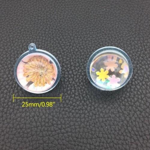 2 Pcs/Set Silicone Mold DIY Jewelry Making Pendant Universe Round Ball Epoxy Resin Crafts Gifts Handmade Tools Crystal R58E