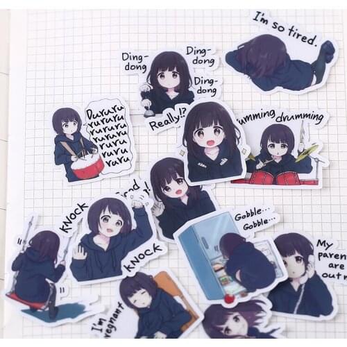40PCS cute girl stickers DIY scrapbooking album journal diary happy planner gift seal decorative stickers