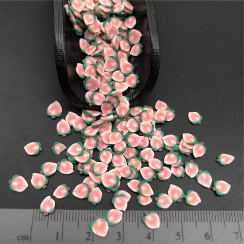 50g Peach Polymer Clay Sprinkle For Kids Diy ,Soft Clay For Nail Art /Scrapbook Decoration DIY, Craft Filler