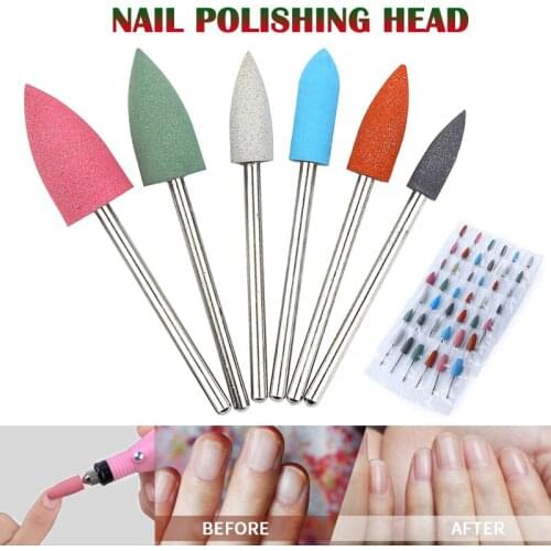 6 Pieces/set Nail Silicone Polishing Head Grinding Machine Special Grinding Head Brush Tool SK88