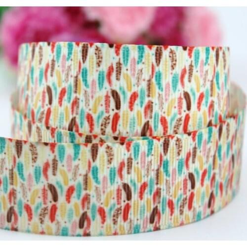 9mm-75mm Custom leather printed grosgrain ribbon DIY decoration webbing ribbon 50 yards