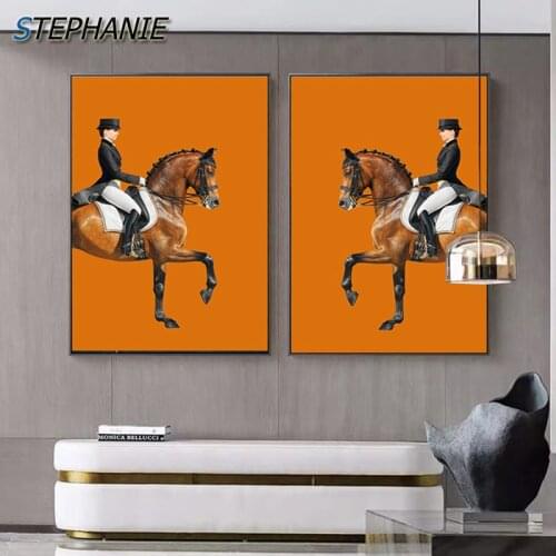 Abstract Horse Knight Poster and Print Pop Saudi Arabia Decor Modern Canvas Art Wall Picture for Living Room Cuadros Decoracion