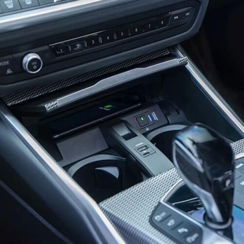 10W QI car wireless charger for BMW G20 G21 G28 2019 2020 2021 accessories fast phone charger charging plate charging holder