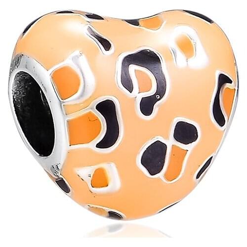 CKK Fit Pandora Bracelets Spotted Heart Charms Sterling Silver 925 Original Beads for Jewelry Making Charm Joyas kralen