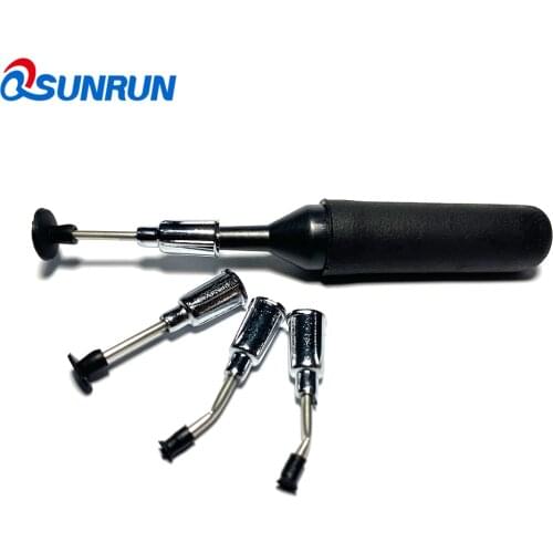 Black Mini Antistatic ESD IC Vacuum Pen With 4 Suction Headers IC SMD Pick Up Vacuum Suction Pen Tools