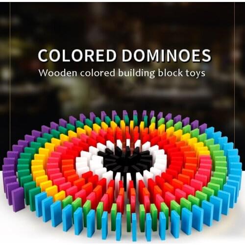 120pcs/set Wooden Montessori Color Domino Toys Preschool Color Cognition Develop Early Education Building Blocks Childrens Toys