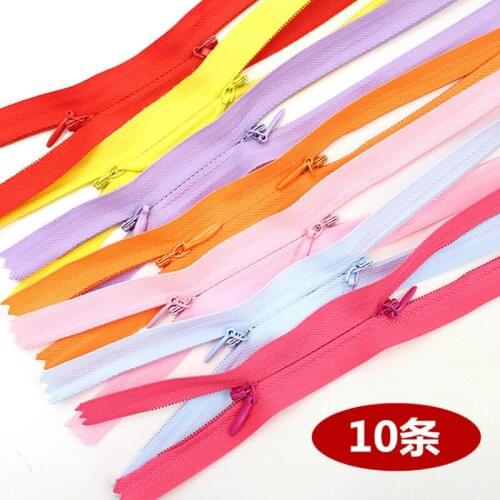 Diy Apparel Sewing Fabric Color Cloth Double Edge Invisible Reversible Zipper For Feeding Clothing 10pc/lot