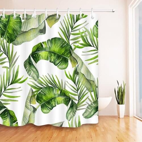 Shower Curtain With Hooks, Waterproof Mould Proof Resistant Bathroom Curtain Washable Bath Curtain Polyester Fabric with
