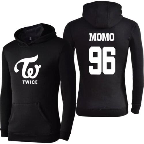 TWICE kpop Hoodies Sweatshirt Fleece Letters Printed Hoodie Sweatshirts Pullover Long Sleeve Jacket Coat k pop Clothes