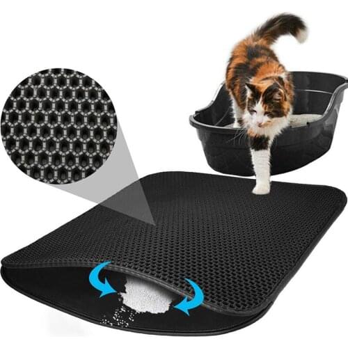 Double-Layer Waterproof Cat Litter Mat Pad High Elasticity EVA Pet Cats Litter Trapper Mats gatos productos para mascotas Bed