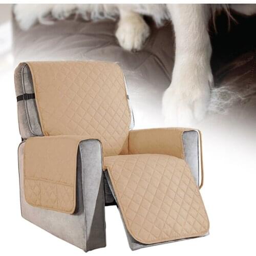 DoublDouble-sided recliner cover detachable anti-wear sofa cover living room furniture protective cover with pocket pet children