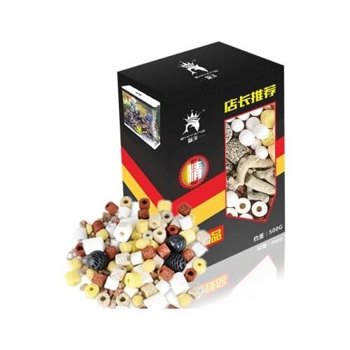 Aquarium Filter Media Fish Tank Bacterial House Bead Filter Material Activated Carbon Ceramic Ring Bio Ball with Filter Net Bag