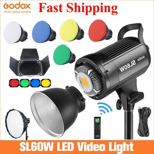 Godox LED Video Light SL-60W SL60W 5600K Studio Video Light Continuous Light Bowens Mount for Studio Video Recording