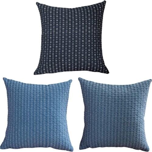 Cotton Woven Throw Pillow Covers Pillow Case Pillowcase Sofa Car Home Decorative Pillow Case (18"X18")