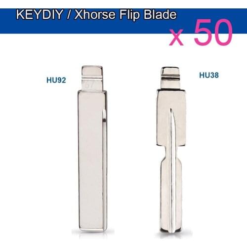 KEYECU 50Pcs Flip Blade 18# 67# For KD Remote Key NO.67 No.18 HU92 hu58 HU92RTE Uncut Blade For BMW For MG Fob Replacement