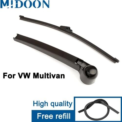 MIDOON Rear wiper & Wiper Arm Set Kit For VW Multivan T5 7H 2003-2009 Windshield Windscreen Rear Window