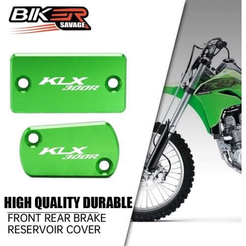 For KAWASAKI KLX 300R KLX300R 300 2020-2022 Front Rear Brake Reservoir Cover CNC Motorcycle Accessories Parts Fluid Cylinder Cap