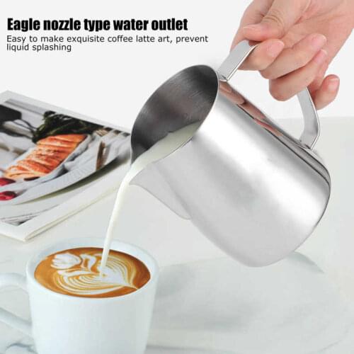600ml Coffee Pitcher 304 Stainless Steel Latte Art Frothing Cup Coffee Accessories for Home Office milk frother Coffee Accessory
