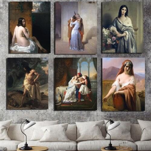 Francesco Hayez Best Wallpaper Canvas Painting Print Living Room Home Decoration Artwork Modern Wall Art Oil Painting Posters