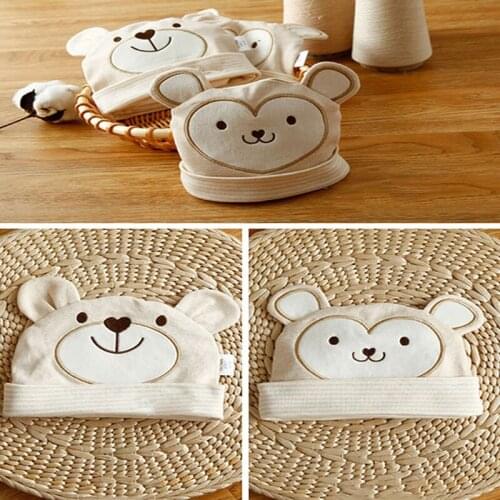 Cartoon Cute Newborn Baby Cap High Quality With Ear Girls Boys Hats With Bow Spring Summer Baby Girls Clothing For Kids